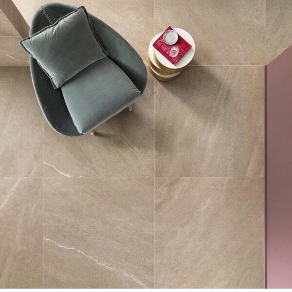 Carrelage effet pierre, Chorus chez Piastrella - vue zenithale salon