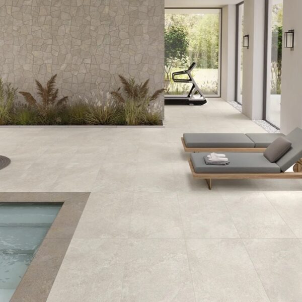 Carrelage effet quartzite, Arke chez Piastrella - terrasse et piscine