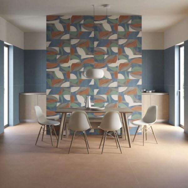 Carrelage Bardelli Colorama chez Piastrella - cuisine mur Decor feuilles coloris Blu