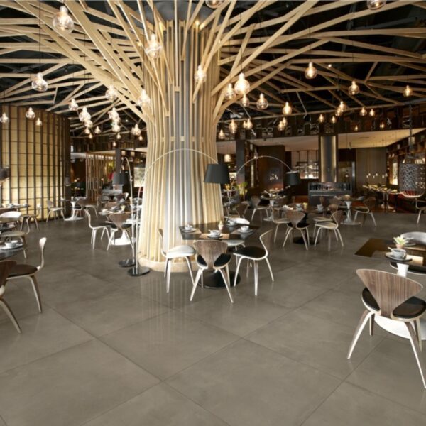 Carrelage effet ciment, Workshop Cement chez Piastrella - restaurant coloris Grey