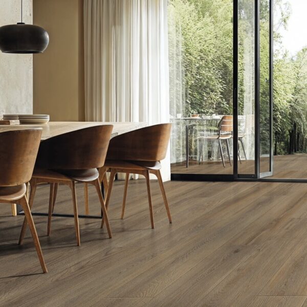 Carrelage effet bois, Bloom chez Piastrella - salle à manger et salon, sol continu coloris Cognac