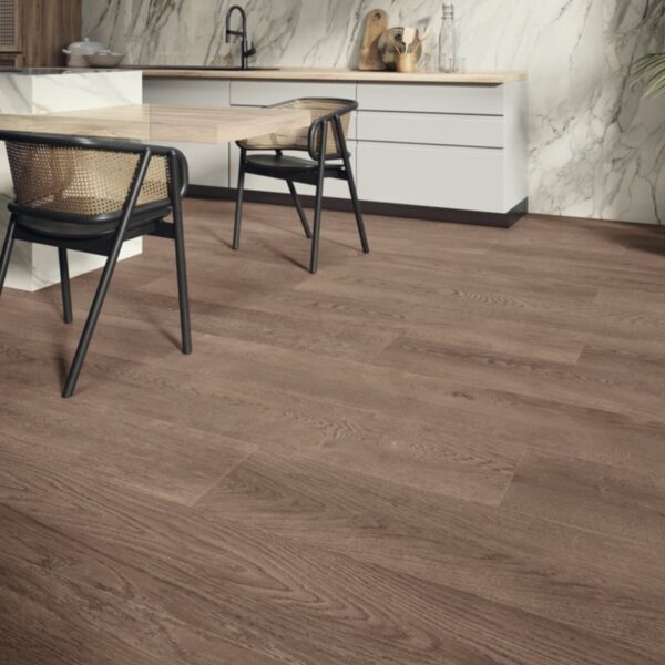 Carrelage effet bois, Casa Rovere chez Piastrella - cuisine coloris Noce Rosso