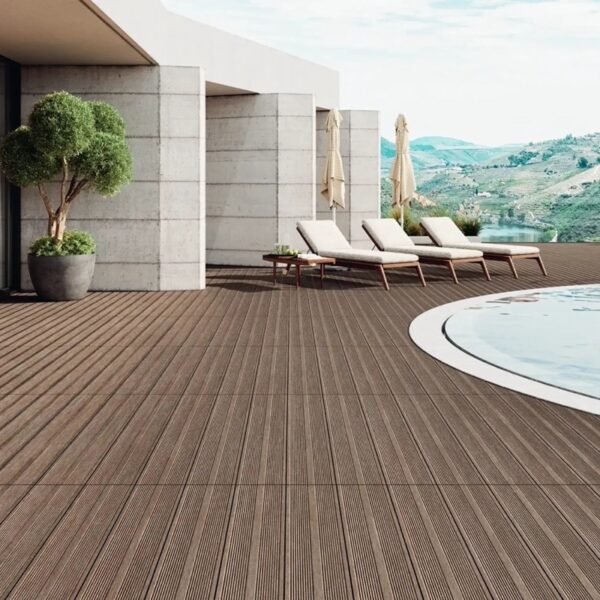 Carrelage effet bois, Harbor Timber chez Piastrella - terrasse coloris Light Brown