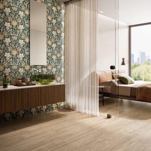 Carrelage effet bois, Legno Solare chez Piastrella - hôtel coloris Almond