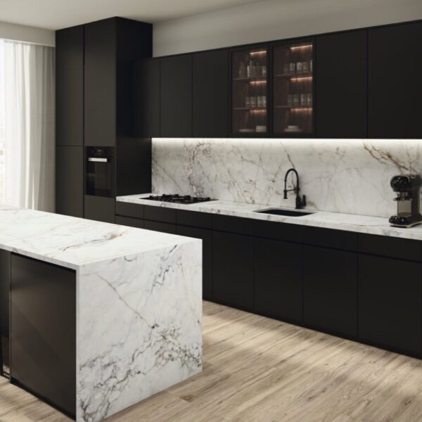 Carrelage effet marbre, Gioiello Ossidato chez Piastrella - cuisine, îlot central