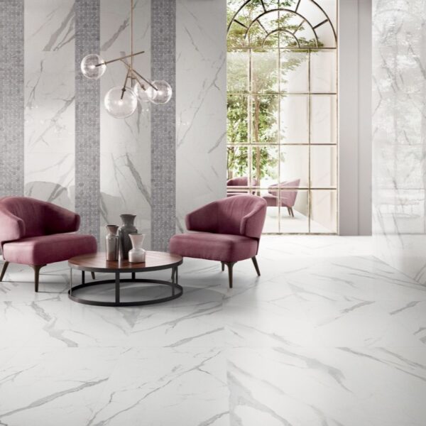 Carrelage effet marbre, Marmo Teatrale chez Piastrella - hall d'hôtel