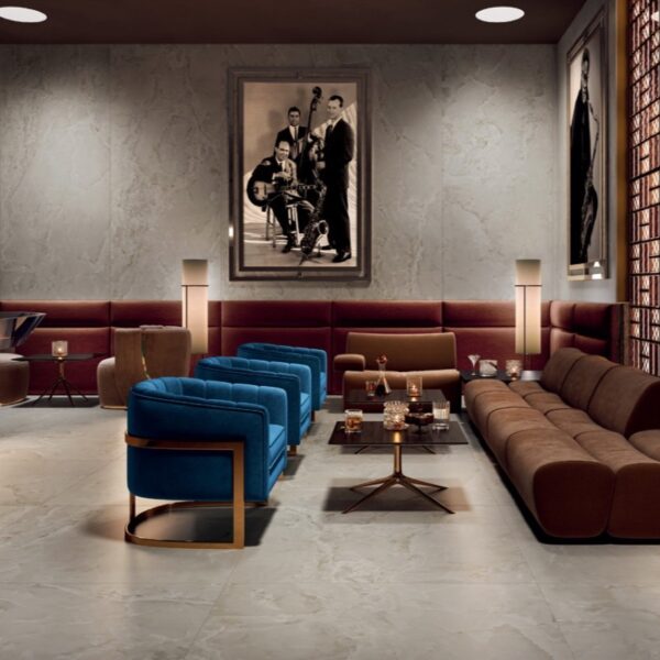 Carrelage effet marbre, Starlight chez Piastrella - bar, coloris Onyx Pearl