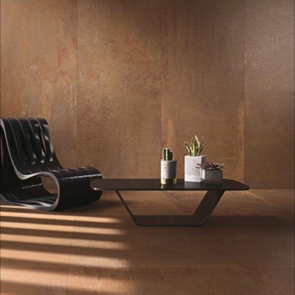 Carrelage effet metal, Metal chez Piastrella - salon coloris Corten
