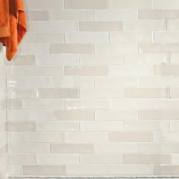Carrelage effet métro, Alaska chez Piastrella - salle de bain en coloris Crème