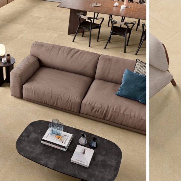 Carrelage effet pierre, Fusione Minerale chez Piastrella - loft ouvert coloris Beige