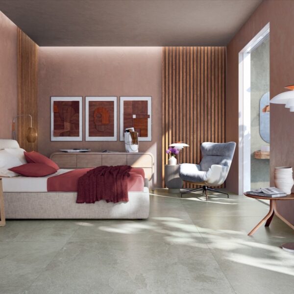 Carrelage effet ardoise, Geos chez Piastrella - chambre, coloris Coast