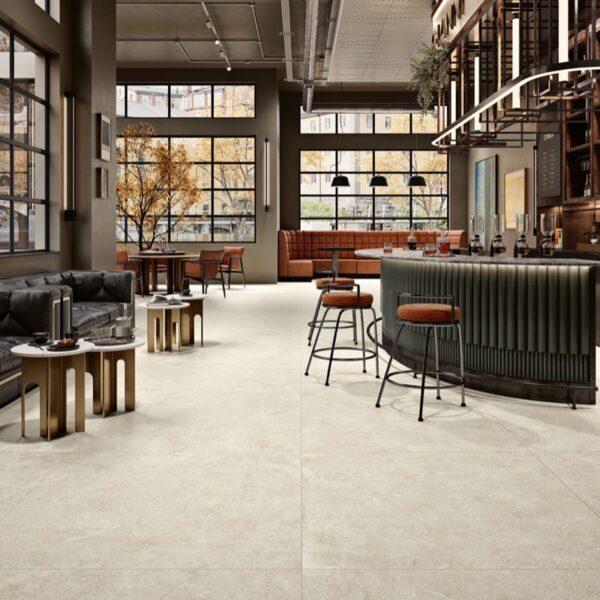 Carrelage effet pierre, Nature Stone chez Piastrella - bar style loft industriel coloris White