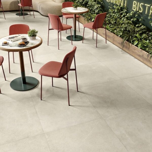 Carrelage effet pierre, Terrarock chez Piastrella - terrasse bistrot coloris Beige