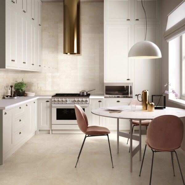 Carrelage effet travertin, Via Imperiale chez Piastrella - cuisine coloris Cross Cut Beige