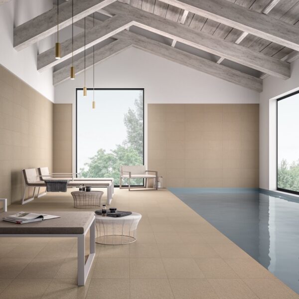 Carrelage grès cérame pleine masse, Blutech chez Piastrella - spa, coloris Beige